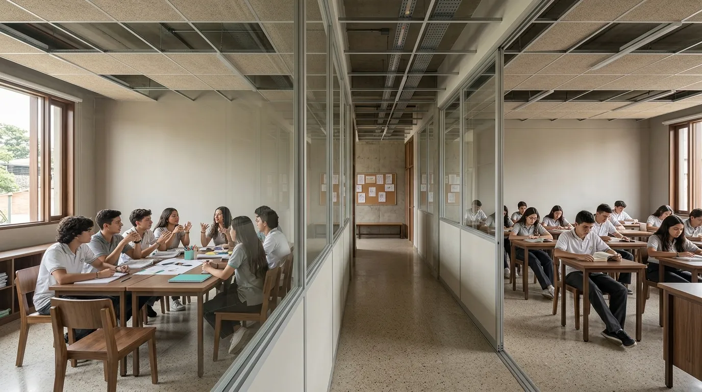 Un aula ruidosa contagia a la de al lado